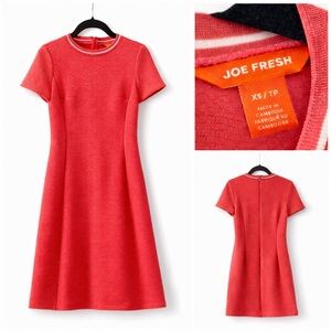 🎾 Joe Fresh Pink Textured A-Line Dress – XS